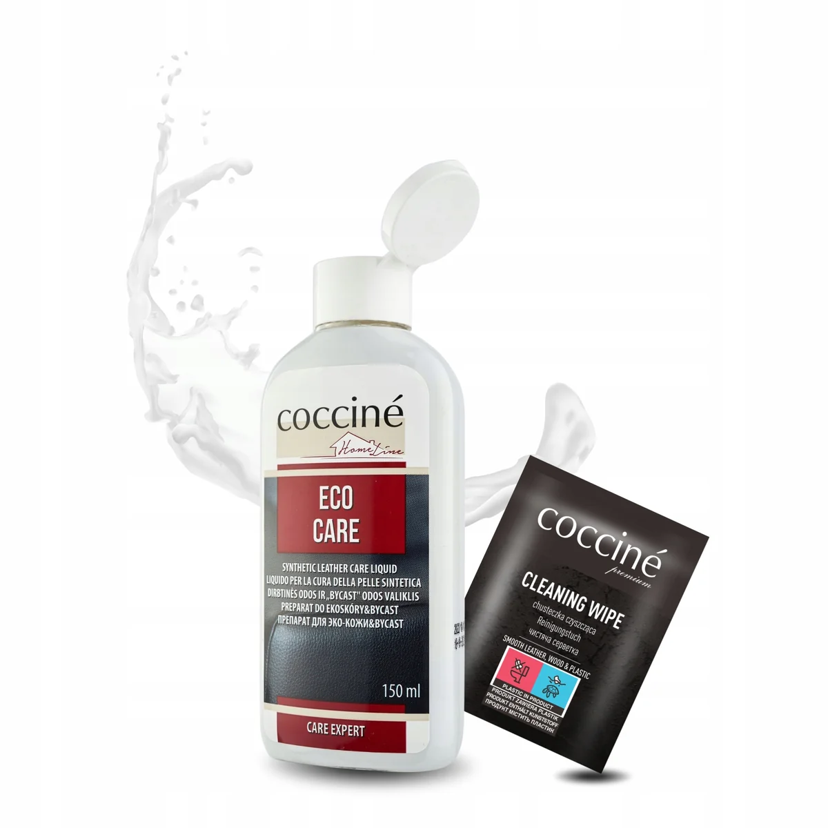 Płyn do Pielęgnacji Skóry Ekologicznej Eco Care Coccine z Chusteczką 2w1