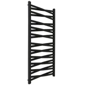 Grzejniki łazienkowe - REGNIS Grzejnik ŁEZKA 3DX 120.5x44 cm Czarny 483W Roz 40cm 10 Bar - miniaturka - grafika 1