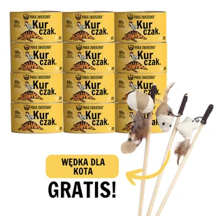 Paka Zwierzaka- karma mokra dla kota kurczak 12x200g+ WĘDKA DLA KOTA GRATIS !!! - Mokra karma dla kotów - miniaturka - grafika 1