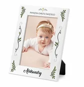 Ramki na zdjęcia - Ramka na zdjęcia biała z nadrukiem dla dziewczynki na chrzest - miniaturka - grafika 1
