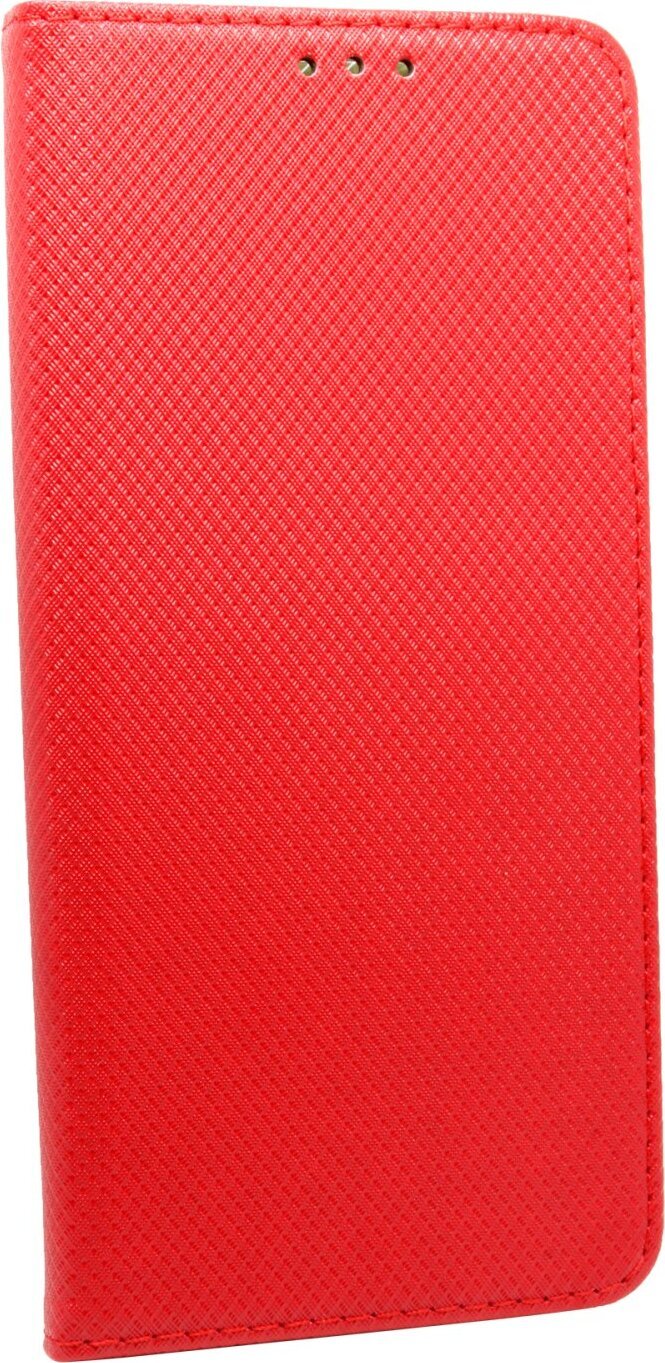Eleganckie etui na książki Smart Magnet kompatybilne z MOTOROLA MOTO E40 skórzana okładka w stylu portfela w kolorze czerwonym
