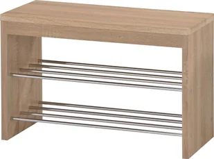 Halmar Stojak na buty z ławką ST-7 - dąb sonoma / chrom - Szafki na buty - miniaturka - grafika 1