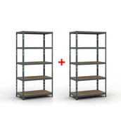 Szafy i regały magazynowe - B2B Partner Regał półkowy 1790 x 900 x 500 mm, nośność 175 kg 1+1 GRATIS 540038 - miniaturka - grafika 1