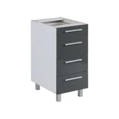 Szafki kuchenne - Szafka kuchenna stojąca, Salma, 40x58x81 cm, biel, grafit, połysk - miniaturka - grafika 1