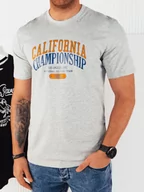 Koszulki męskie - Koszulka męska z nadrukiem szara Dstreet RX5388-XL - miniaturka - grafika 1