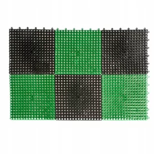 WYCIERACZKA TRAWKA PLASTIKOWA 6-CZĘŚCIOWA 36*55CM BLACK/GREE - Wycieraczki - miniaturka - grafika 1