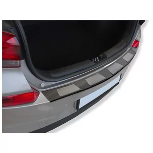 Nakładka na zderzak do Volvo XC60 II od 2017 5-drzwiowy - 4 Trapez,Czarno-biała satyna - Nakładki na zderzak - miniaturka - grafika 1