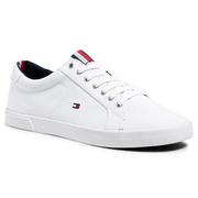 Moda i Uroda OUTLET - Sneakersy TOMMY HILFIGER - Iconic Long Lace Sneaker FM0FM01536 Triple White 0K4 - miniaturka - grafika 1