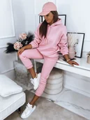 Dresy damskie - Komplet damski dresowy KSENIIA PREMIUM różowy Dstreet AY0706-XL - miniaturka - grafika 1