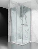 Kabiny prysznicowe - Swiss Liniger Kabina prysznicowa składana 95x95 cm szkło 6mm przeźroczyste profile chrom - miniaturka - grafika 1