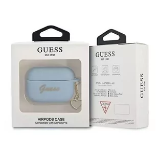 Guess GUAPLSCHSB AirPods Pro cover niebieski/blue Silicone Charm Collection - Akcesoria do słuchawek - miniaturka - grafika 3