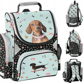 Plecaki szkolne i tornistry - Tornister Szkolny Plecak Dla Dziewczynki Pies Jamnik Piesek - miniaturka - grafika 1