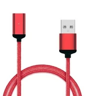 Kable USB - Kabel Nylon Magnetyczny Czerwony - miniaturka - grafika 1