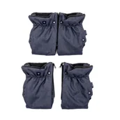 Akcesoria do wózków - Zaffiro Zaffiro Mufki do wózka iMove  Dwuczęściowe Plusz Melanż Granatowy 3-Z-M-041 - miniaturka - grafika 1