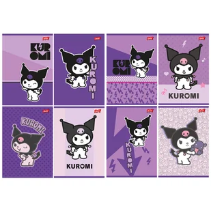 8x ZESZYT A5, 32 KARTKI KUROMI, 4xTRZYLINIA KOLOROWA + 4xKRATKA, KAŻDY INNY - Zeszyty szkolne - miniaturka - grafika 1