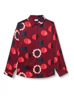 Bluzki damskie - Seidensticker Damska bluzka z długim rękawem o regularnym kroju, bordowo-czerwony, 38 - miniaturka - grafika 1