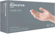 Rękawiczki jednorazowe - Mercator Medical 100 x Rękawiczki simple vinyl (PF) S RP20016002 - miniaturka - grafika 1