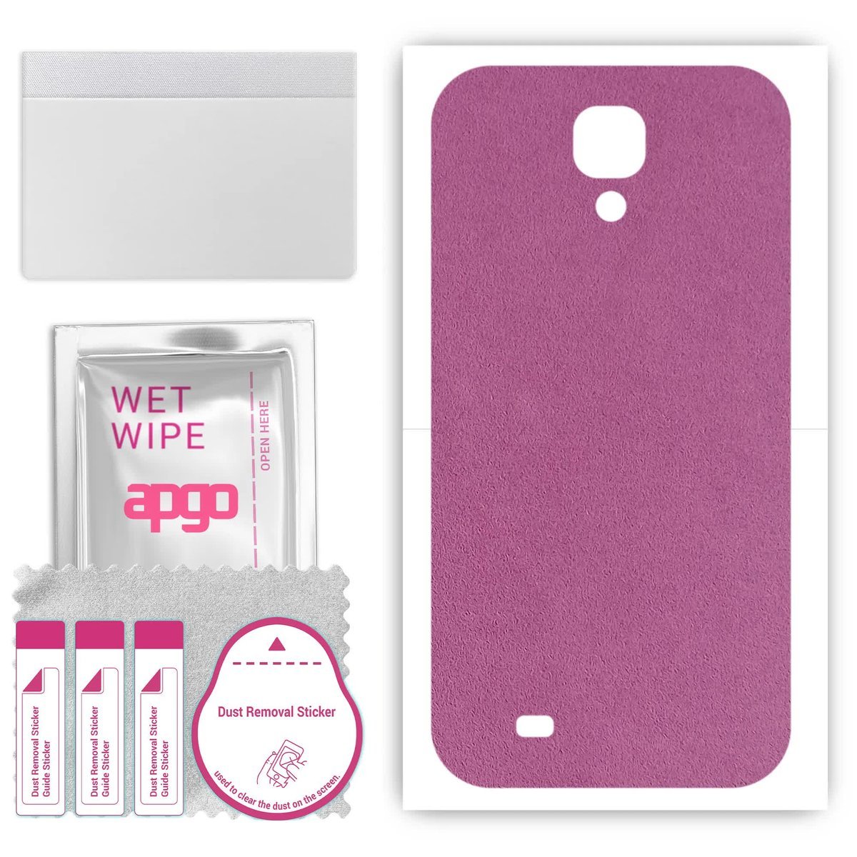 Folia naklejka skórka strukturalna na TYŁ Zamsz do Samsung Galaxy S4 mini i9190 - Zamsz Fioletowy - apgo SKINS