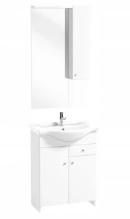 Deftrans Zestaw szafka z umywalką lustrem i oświetleniem SILVES 65 cm - Szafki łazienkowe - miniaturka - grafika 1