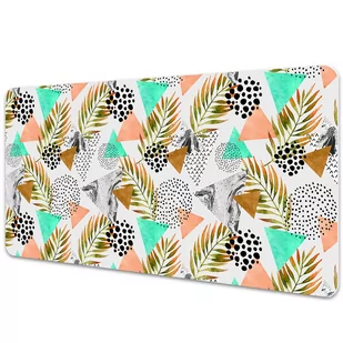 Ochronna mata na biurko Kropki i liście 90x45 cm - Podkładki na biurko - miniaturka - grafika 1