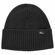 Czapki damskie - Damska Czapka Jack Wolfskin Schwansee Czarna - miniaturka - grafika 1