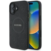 Etui i futerały do telefonów - Guess GUHMP16SPSAPSMEK iPhone 16 6.1" czarny/black hardcase Saffiano Peony Classic Logo MagSafe - miniaturka - grafika 1