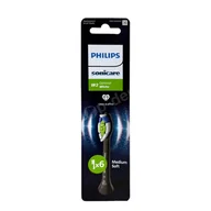 Końcówki do szczoteczek elektrycznych - PHILIPS Sonicare Optimal White Black W2 Black HX6066/88 Końcówki do szczoteczki sonicznej Philips 6 sztuk - miniaturka - grafika 1