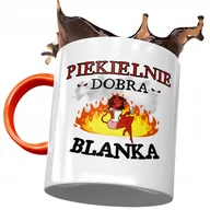 Kubki - Kubek Pomarańczowy Dla Blanki Przyjaciółki Prezent z Nadrukiem ze Zdjęciem + Opakowanie na prezent (wzór 04) - miniaturka - grafika 1