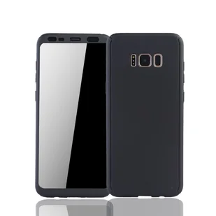 Etui na telefon komórkowy Pokrowiec ochronny na Samsung Galaxy S8 Plus Pełna obudowa Ochrona wyświetlacza 360 Czarny - Etui i futerały do telefonów - miniaturka - grafika 1