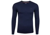 Koszulki męskie - TOMMY HILFIGER MĘSKA KOSZULKA Z DŁUGIM RĘKAWEM TJM ORIGINAL RIB LONGSLEEVE TEE NAVY DM0DM04409 002 - Rozmiar: M - miniaturka - grafika 1