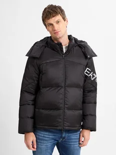 EA7 Emporio Armani Pikowana kurtka męska Mężczyźni czarny jednolity, L - Kurtki męskie - miniaturka - grafika 1
