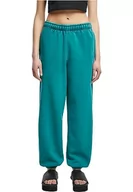 Spodnie damskie - Urban Classics Damskie spodnie dresowe z wysokim stanem, zielony, L - miniaturka - grafika 1
