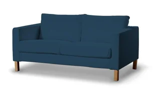 Dekoria pl pl Pokrowiec na sofę Karlstad 2-osobową nierozkładaną krótki Ocean Blue morski niebieski) 165 x 89 x 64 cm Cotton Panama 617-702-30 - Pokrowce na meble - miniaturka - grafika 1