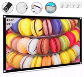 Ekrany projekcyjne - EKRAN PROJEKCYJNY do projektora Przenośny składany 16:9 332x187 150 Cali - miniaturka - grafika 1