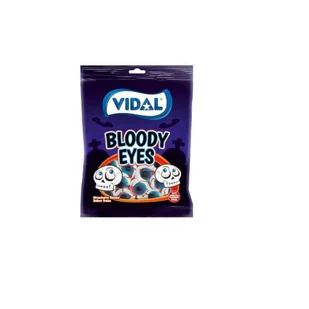Halloween Żelki Bloody Eyes Krwawe Oczy Truskawkowe Bez Glutenu Vidal 90g - Żelki Halloween Żelki Bloody Eyes Krwawe Oczy Truskawkowe Bez Glutenu Vidal 90g - Żelki - miniaturka - grafika 1