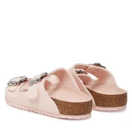 Buty dla dziewczynek - Klapki Birkenstock Arizona Flower Buckle Kids 1029490 S Różowy - miniaturka - grafika 1