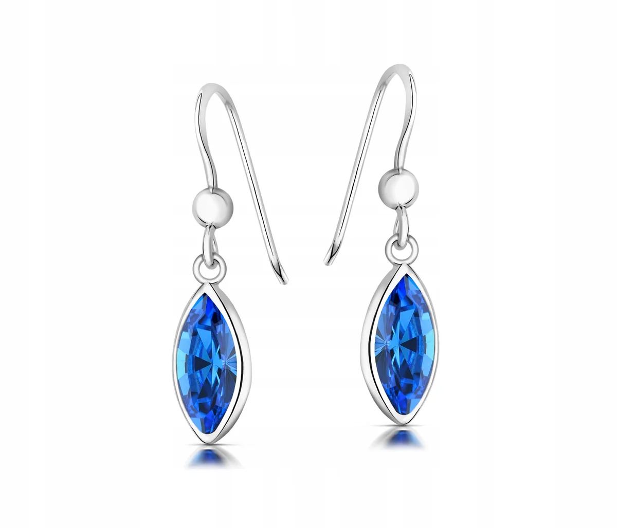 SREBRNE KOLCZYKI SWAROVSKI WISZĄCE +