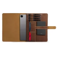 Etui do tabletów - Londo Etui na tablet z prawdziwej skóry z dwoma przegródkami na karty i skórzanymi uchwytami na długopisy/Apple Pencil (wielbłąd, 30 cm) - miniaturka - grafika 1