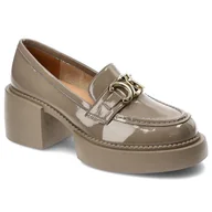 Półbuty damskie - Beżowe Półbuty S.Barski Damskie Eleganckie Obuwie - miniaturka - grafika 1