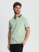Koszulki męskie - Sinsay - Koszulka polo - zielony - miniaturka - grafika 1