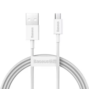 Baseus Superior kabel przewód USB - micro USB do szybkiego ładowania 2A 1m biały (CAMYS-02) - Kable USB - miniaturka - grafika 1
