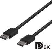 Kable komputerowe i do monitorów - Kabel Deltaco DisplayPort kabelis DELTACO 8K, DP 1.4, 2m, juodas / DP8K-1020-K / R00110015 - miniaturka - grafika 1