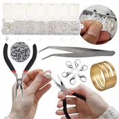 Zestawy biżuterii dla kobiet - ZESTAW DO ROBIENIA KOLCZYKÓW BIŻUTERII 917 SZTUK - miniaturka - grafika 1