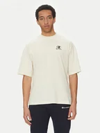 Koszulki męskie - Champion T-Shirt 221257 Écru Regular Fit - miniaturka - grafika 1