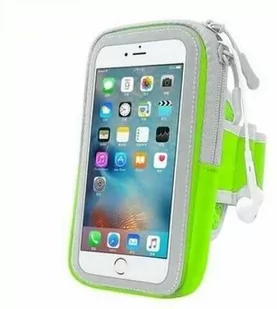 Opaska etui na ramię do biegania na telefon 5,5" - zielona - Etui i futerały do telefonów - miniaturka - grafika 1