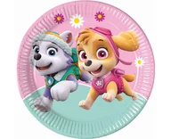 Naczynia i sztućce jednorazowe - Procos Talerzyki papierowe &quot;Paw Patrol Skye and Everest&quot; PROCOS 23 cm 8 szt 90274 - miniaturka - grafika 1