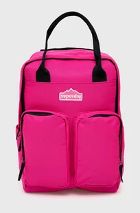 Superdry plecak damski kolor różowy duży gładki - Plecaki - miniaturka - grafika 1