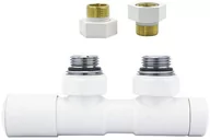 Zawory i kraniki - Zawór regulacyjny 50mm TWINS biały mat lewy GZ1/2 - miniaturka - grafika 1