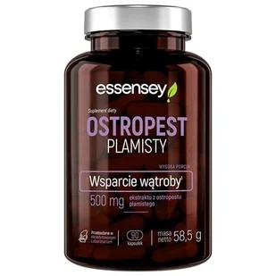 Ekstrakt z nasion ostropestu plamistego Essensey Ostropest Plamisty 90 kapsułek (5902114043131) - Suplementy naturalne - miniaturka - grafika 1