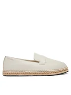 Espadryle damskie - Calvin Klein Espadryle Espadrille W/Ck Hw - Lth HW0HW02390 Écru - miniaturka - grafika 1